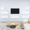 7-dijelni set TV ormarića bijeli od konstruiranog drva