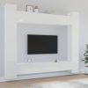 8-dijelni set TV ormarića sjajni bijeli konstruirano drvo