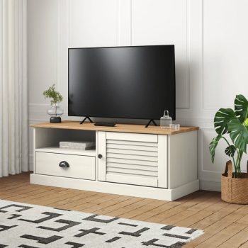 TV ormarić VIGO bijeli 106 x 40 x 40 cm od masivne borovine