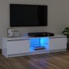 TV ormarić s LED svjetlima bijeli 120 x 30 x 35