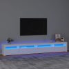 TV ormarić s LED svjetlima bijeli 270x35x40 cm