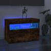 TV ormarić s LED svjetlima boja dimljenog hrasta 60x35x40 cm