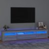 TV ormarić s LED svjetlima boja hrasta sonome 210x35x40 cm
