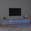 TV ormarić s LED svjetlima boja hrasta sonome 270x35x40 cm