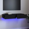 TV ormarić s LED svjetlima crni 90 x 35 x 15