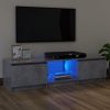 TV ormarić s LED svjetlima siva boja betona 120 x 30 x 35