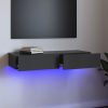 TV ormarić s LED svjetlima visoki sjaj sivi 90x35x15