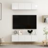 TV ormarići 4 kom visoki sjaj bijeli 60 x 30 x 30 cm od iverice