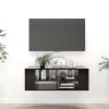 Zidni TV ormarić crni 102 x 35 x 35 cm od iverice
