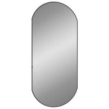 Zidno ogledalo crno 90 x 40 cm ovalno