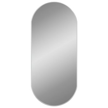 Zidno ogledalo srebrno 100 x 45 cm ovalno