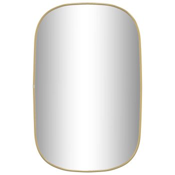 Zidno ogledalo zlatna 70x45 cm