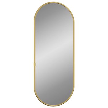 Zidno ogledalo zlatno 60 x 25 cm ovalno
