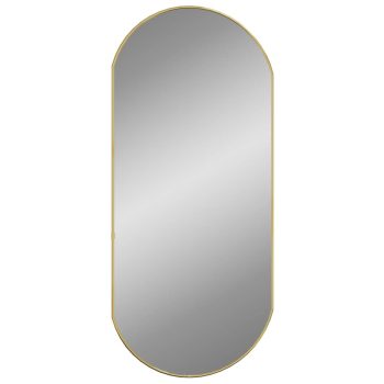 Zidno ogledalo zlatno 90 x 40 cm ovalno