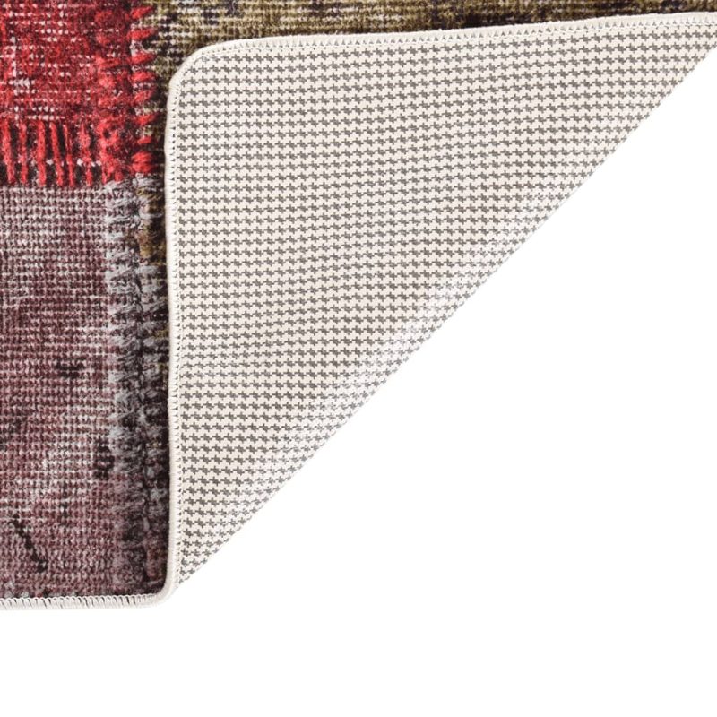 Perivi tepih s patchworkom raznobojni 150x230 cm protuklizni