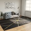 Perivi tepih crno-zlatni 190 x 300 cm protuklizni