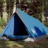 Šator za kampiranje za 2 osobe plavi 200x120x88/62 cm taft 185T