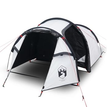 Šator za kampiranje za 3 osobe bijeli 370x185x116 cm taft 190T