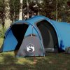 Šator za kampiranje za 3 osobe plavi 370x185x116 cm taft 185T