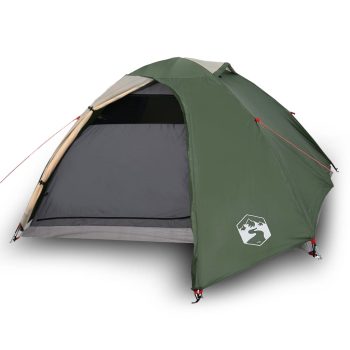 Šator za kampiranje za 4 osobe zeleni 267x272x145 cm taft 185T