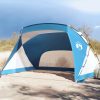 Šator za plažu azurnoplavi 274 x 178 x 170/148 cm 185T od tafta