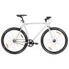 Bicikl s fiksnim zupčanikom bijelo-crni 700c 59 cm