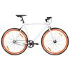 Bicikl s fiksnim zupčanikom bijelo-narančasti 700c 51 cm