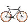 Bicikl s fiksnim zupčanikom crno-narančasti 700c 59 cm
