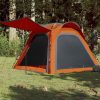 Šator za 4 osobe sivo-narančasti 240 x 221 x 160 cm taft 185T
