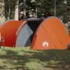 Šator za 4 osobe sivo-narančasti 405x170x106 cm taft 185T