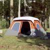 Šator za kampiranje LED svjetlosivi-narančasti 344x282x212 cm