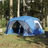 Šator za kampiranje za 10 osoba plavi 443 x 437 x 229 cm