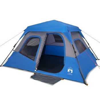 Šator za kampiranje za 6 osoba plavi 344 x 282 x 192 cm