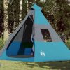 Šator za kampiranje za 7 osobe plavi 350x350x280 cm taft 185T