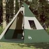 Šator za kampiranje za 7 osobe zeleni 350x350x280 cm taft 185T
