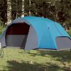 Šator za kampiranje za 8 osoba plavi 360x430x195 cm taft 190T