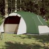 Šator za kampiranje za 8 osoba zeleni 360x430x195 cm taft 190T