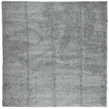Čupavi moderni tepih s visokim vlaknima zeleni 160x160 cm