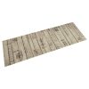 Kuhinjski tepih perivi s uzorkom ograde 60 x 180 cm baršunasti