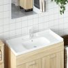 Kupaonski umivaonik bijeli 100x48x23 cm pravokutni keramički