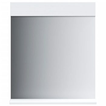 Kupaonsko ogledalo s policom BERG bijelo 60x12x70 cm od drva