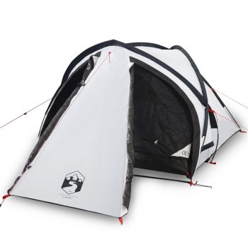 Šator za kampiranje za 2 osobe bijela od tkanine vodootporan
