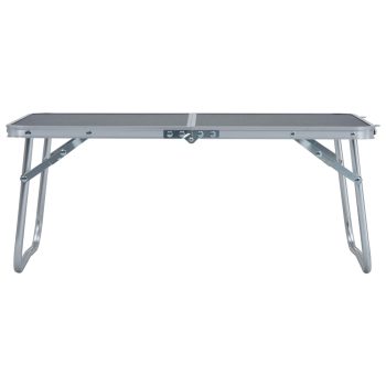 Sklopivi stol za kampiranje sivi aluminijski 60 x 40 cm