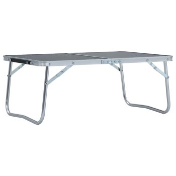 Sklopivi stol za kampiranje sivi aluminijski 60 x 40 cm