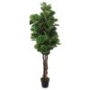 Umjetno stablo lirastog fikusa 96 listova 80 cm zeleno