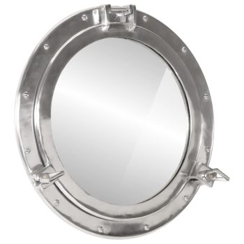 Viseće zidno ogledalo Ø 50 cm od aluminija i stakla